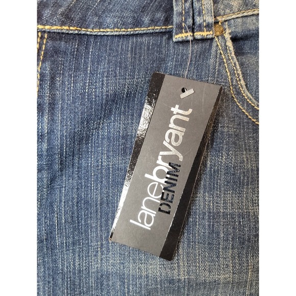Lane Bryant Distinctly Boot Cut Jeans Sz 20 Patchwork Distressed Stretch NWT - Picture 11 of 12